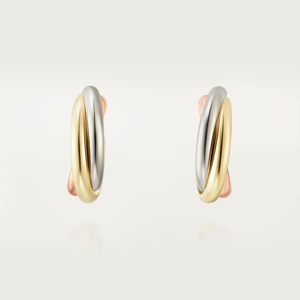 Trinity earrings White gold, yellow gold, rose gold