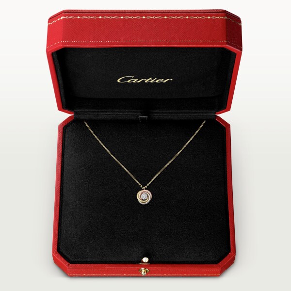 Trinity necklace, brilliant-cut diamond White gold, yellow gold, rose gold, diamond