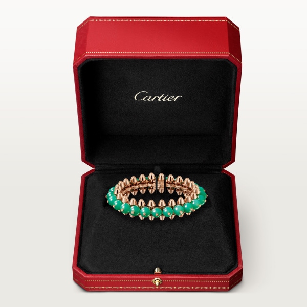 Clash de Cartier bracelet, chrysoprase, extra-large model Pink gold, chrysoprase