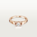 Ballerine solitaire, brilliant-cut diamond Rose gold, diamond