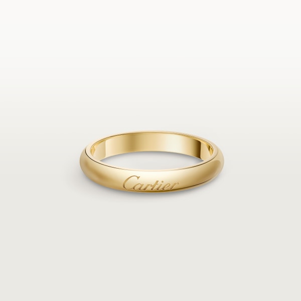C de Cartier wedding band, 3 mm width Yellow gold
