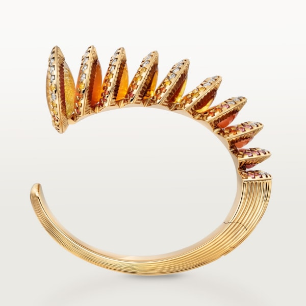 Cartier Libre Polymorph bracelet, chalcedony Rose gold, chalcedonies, moonstones, citrines, opals, quartz, spessartite garnets, sapphires, diamonds. 