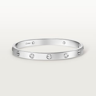<span class='lovefont'>A </span> bracelet, classic model, 4 diamonds White gold, diamonds