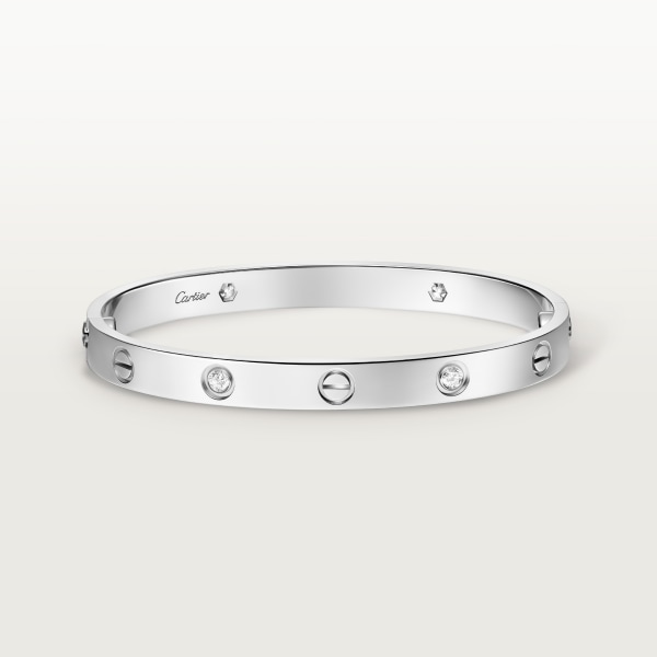 Love bracelet, classic model, 4 diamonds White gold, diamonds