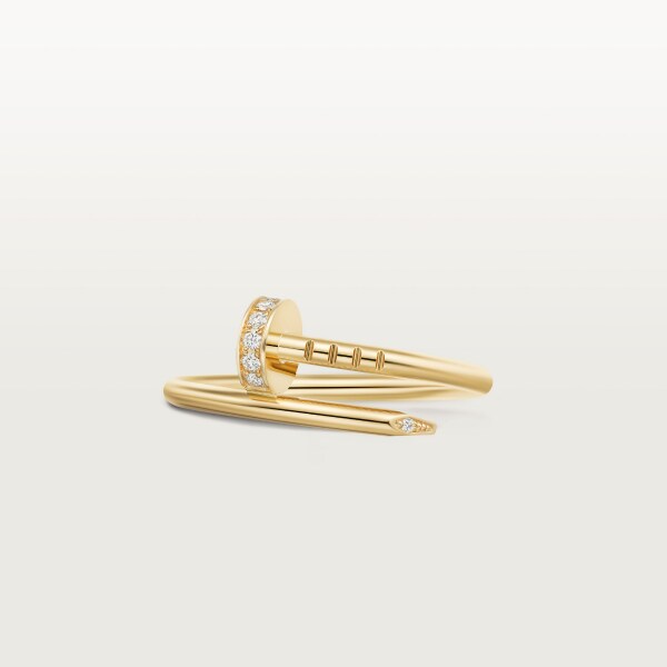 Juste un Clou ring, small model, diamonds Yellow gold, diamonds