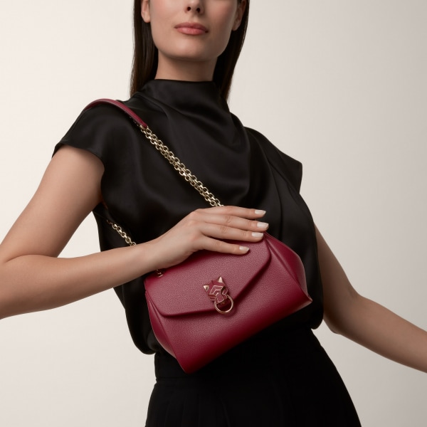 Burgundy chain bag on sale