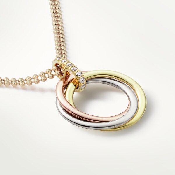 Trinity necklace White gold, yellow gold, rose gold, diamonds