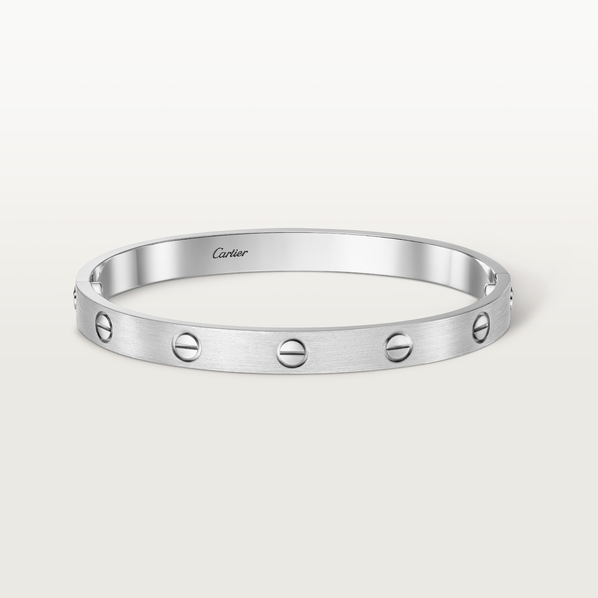 Brushed Love braceletWhite gold, brushed finish