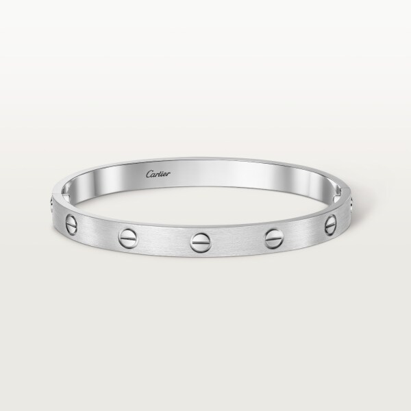 CRB6077117 Brushed LOVE bracelet White gold brushed finish Cartier