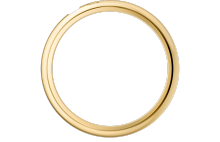 C de Cartier wedding ring, 3 mm width, 1 diamond Yellow gold, diamond