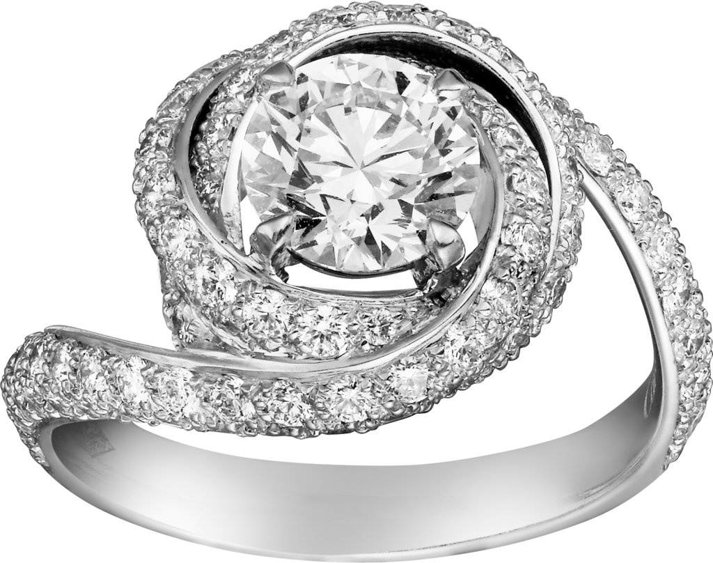 Cartier trinity on sale solitaire ring price