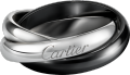 Trinity ring, classic ceramic White gold, ceramic
