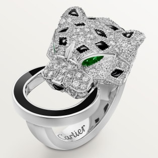 Panthère de Cartier cufflinks White gold, emeralds, onyx, diamonds