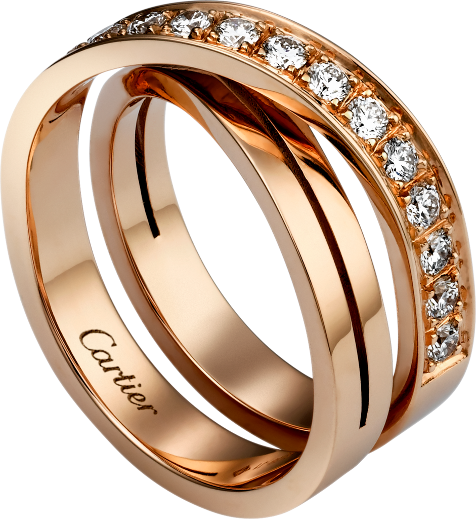 trinity de cartier ring rose gold
