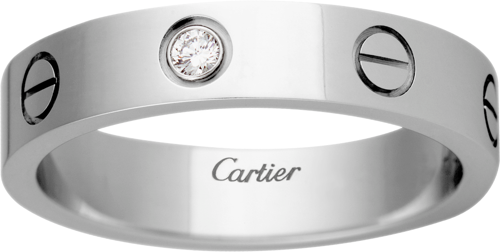 cartier love band silver