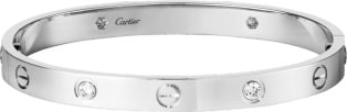 cartier love bracelet four diamonds