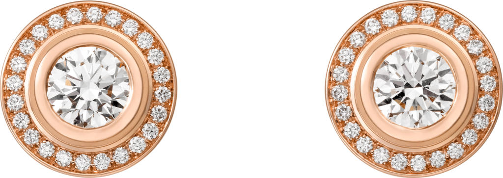 Cartier d'Amour 耳环玫瑰金，钻石