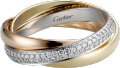 Trinity ring, small model White gold, yellow gold, rose gold, diamonds