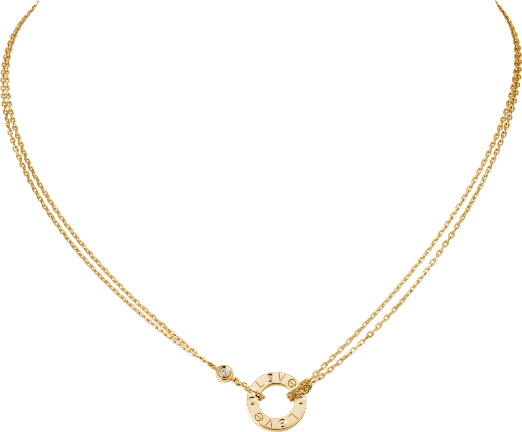 CRB7219500 - LOVE necklace, 2 diamonds 