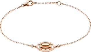 Logo bracelet Rose gold, diamonds