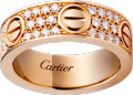 Cartier CRB4087500 - LOVE ring, 3 diamonds Rose gold, Cartier