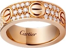 gold diamond cartier love ring