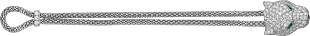 Panthère de Cartier手镯白金，钻石，祖母绿，缟玛瑙