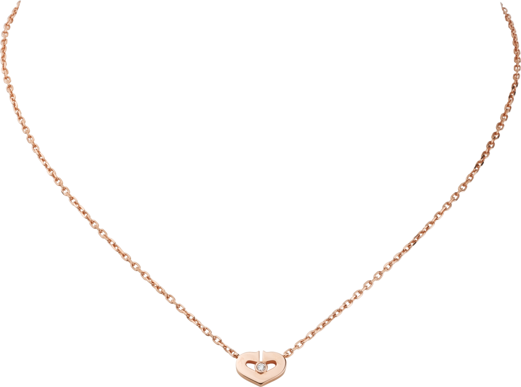 Heart necklaceRose gold, diamonds