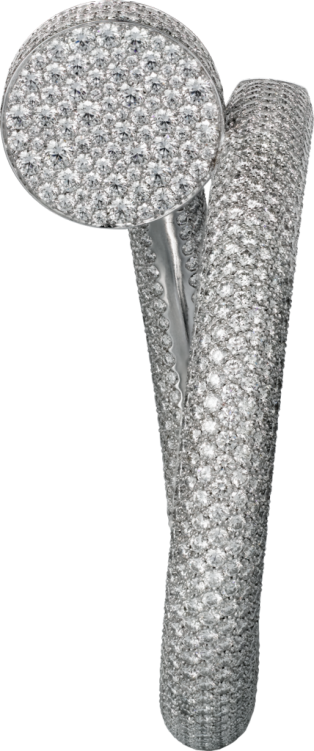 Juste un Clou bracelet, extra-large model, paved  White gold, diamonds