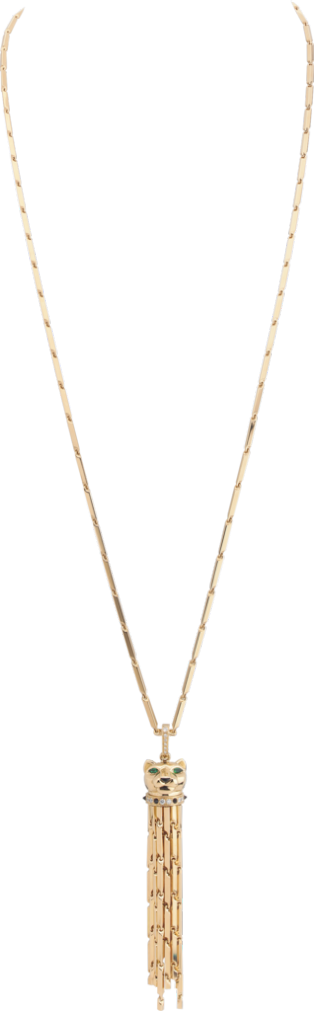 Panthère de Cartier卡地亚猎豹项链 黄金，钻石，祖母绿，缟玛瑙