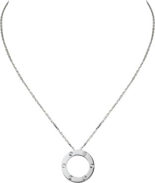 <span class='lovefont'>A </span> necklace, 3 diamonds White gold, diamonds