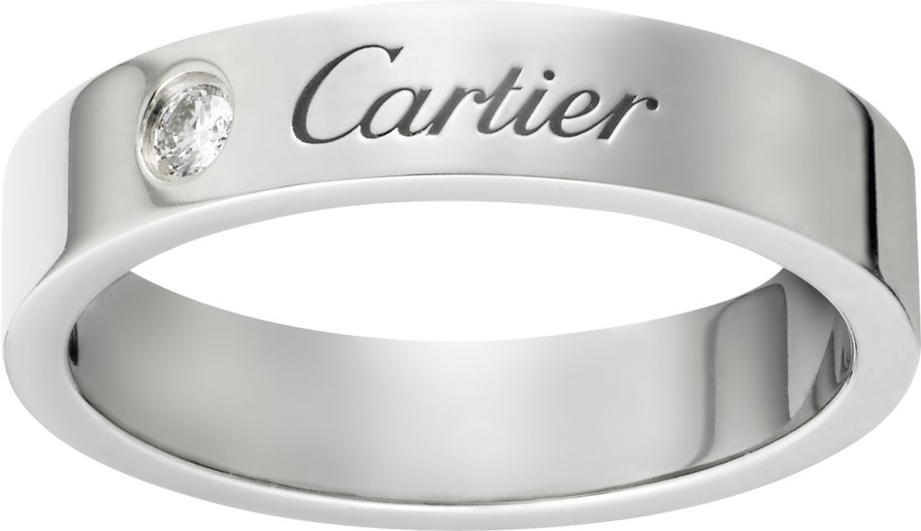 Cartier C Diamond Ring in 18k White Gold 0.1 CTW | White gold, Diamond ring,  Cartier diamond rings