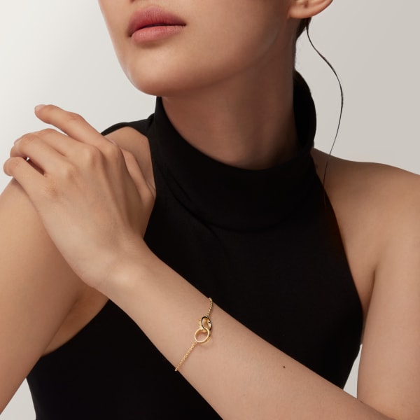 Love bracelet, on chain Yellow gold