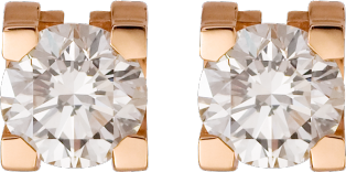 C de Cartier耳环 玫瑰金，钻石
