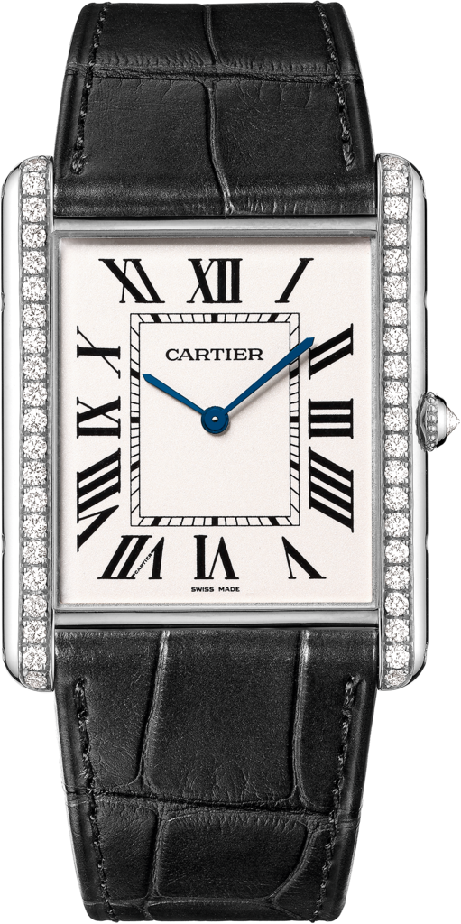 Cartier Tank Louis Cartier Watch Small Model, Quartz Movement, Yellow Gold,  Leather W1529856