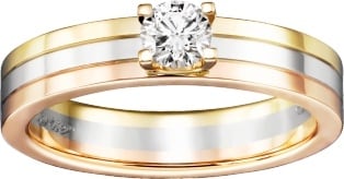 cartier solitaire or rose