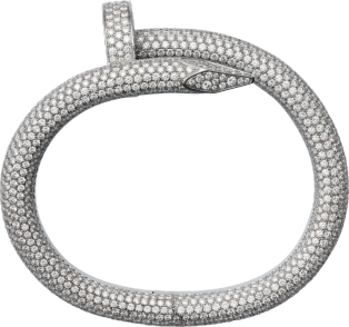 Juste un Clou bracelet, extra-large model, paved  White gold, diamonds