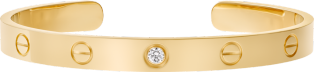 <span class='lovefont'>A </span> bracelet, 1 diamond Yellow gold, diamond