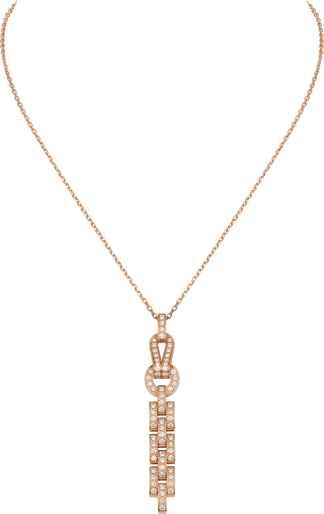 Agrafe necklaceRose gold, diamonds