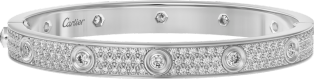 <span class='lovefont'>A </span> bracelet, diamond-paved White gold, diamonds