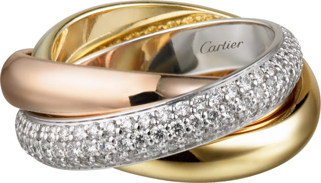 trinity de cartier ring rose gold