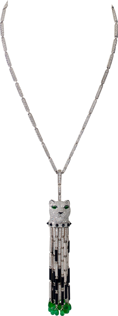 Panthère de Cartier necklaceWhite gold, emeralds, onyx, diamonds