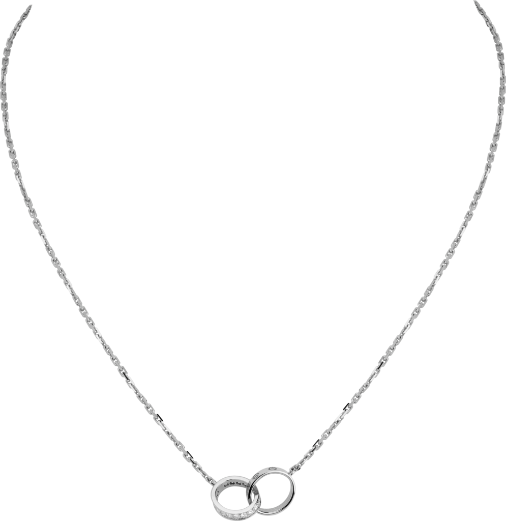 Love necklace, diamondsWhite gold, diamonds