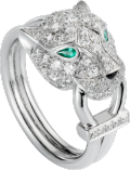 Panthère de Cartier ring White gold, diamonds, emeralds, onyx