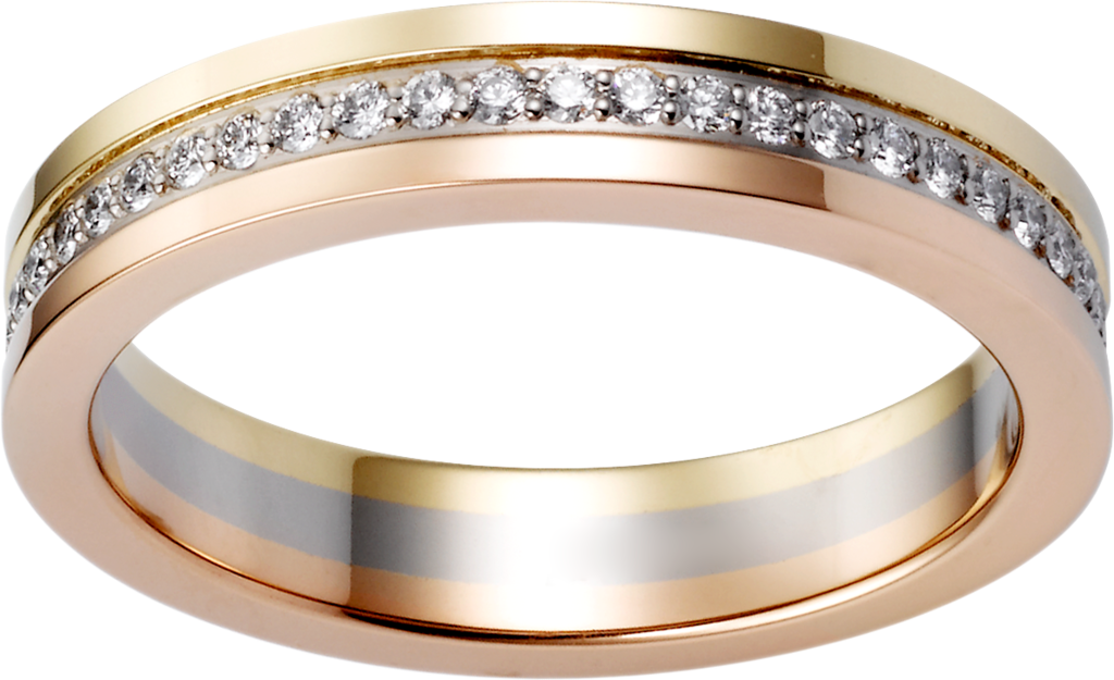 Vendôme Louis Cartier结婚对戒白金，黄金，玫瑰金，钻石