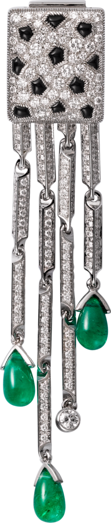Panthère de Cartier项链 白金，祖母绿，缟玛瑙，钻石