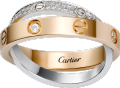 <span class='lovefont'>A </span> ring, diamond-paved Rose gold, white gold, diamonds