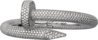 Juste un Clou bracelet, extra-large model, paved  White gold, diamonds