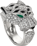 Panthère de Cartier ring White gold, diamonds, emeralds, onyx