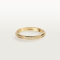 Cartier d'Amour wedding ring, 2.3 mm width, paved Yellow gold, diamonds